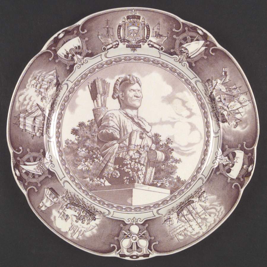 United States Naval Academy Mulberry Dinner Plate by Wedgwood-1