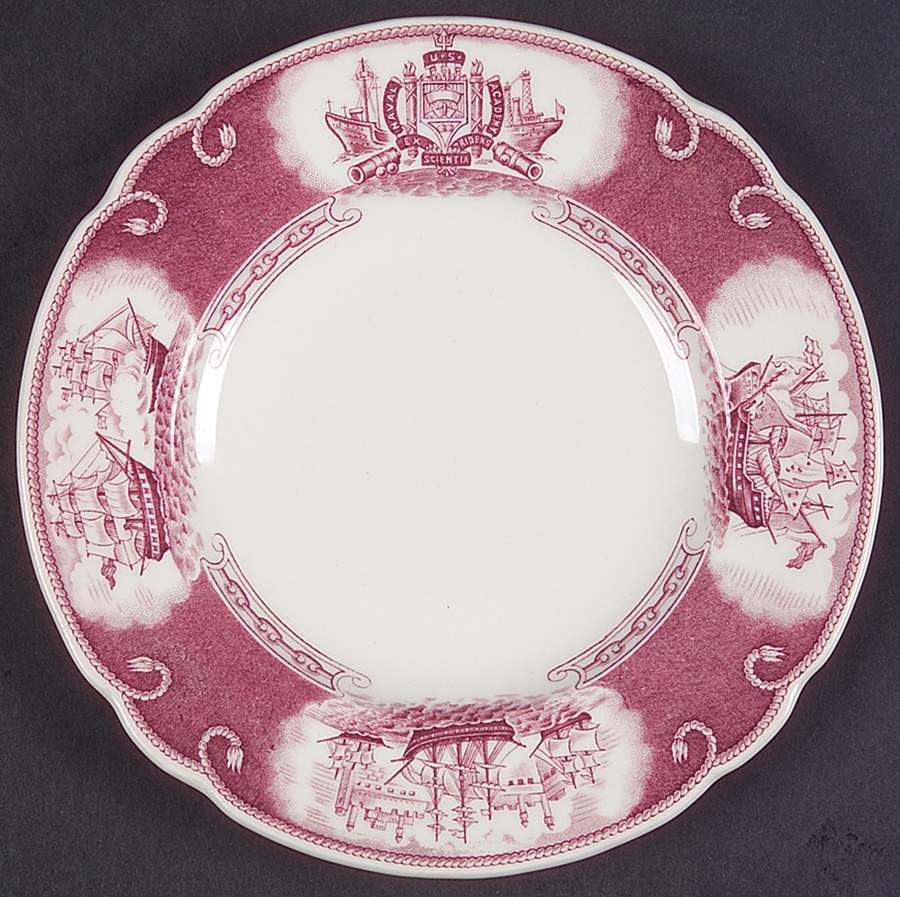 United States Naval Academy Mulberry Bread & Butter Plate by Wedgwood-1