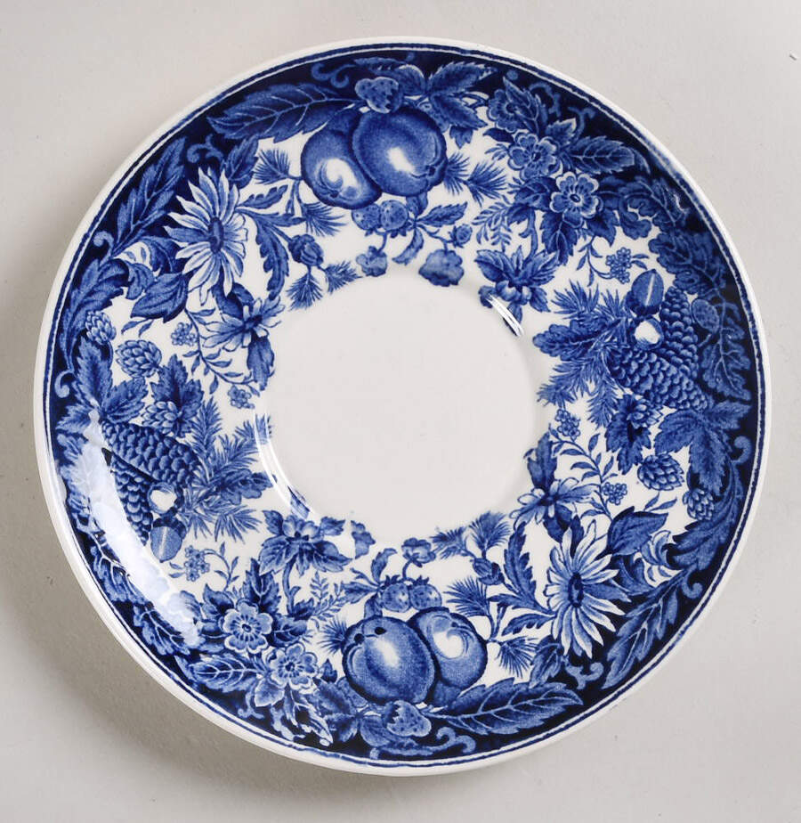 Vassar College Blue Saucer by Wedgwood-1