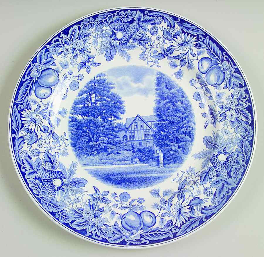 Vassar College Blue Dinner Plate by Wedgwood-1