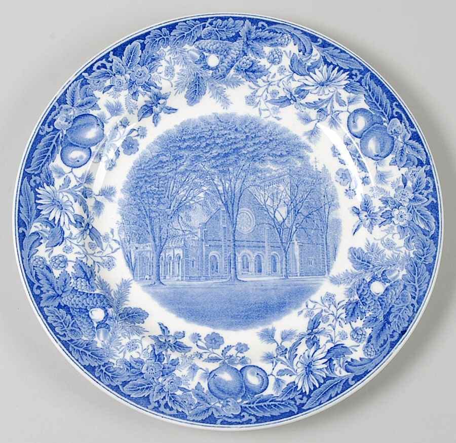 Vassar College Blue Dinner Plate by Wedgwood-1