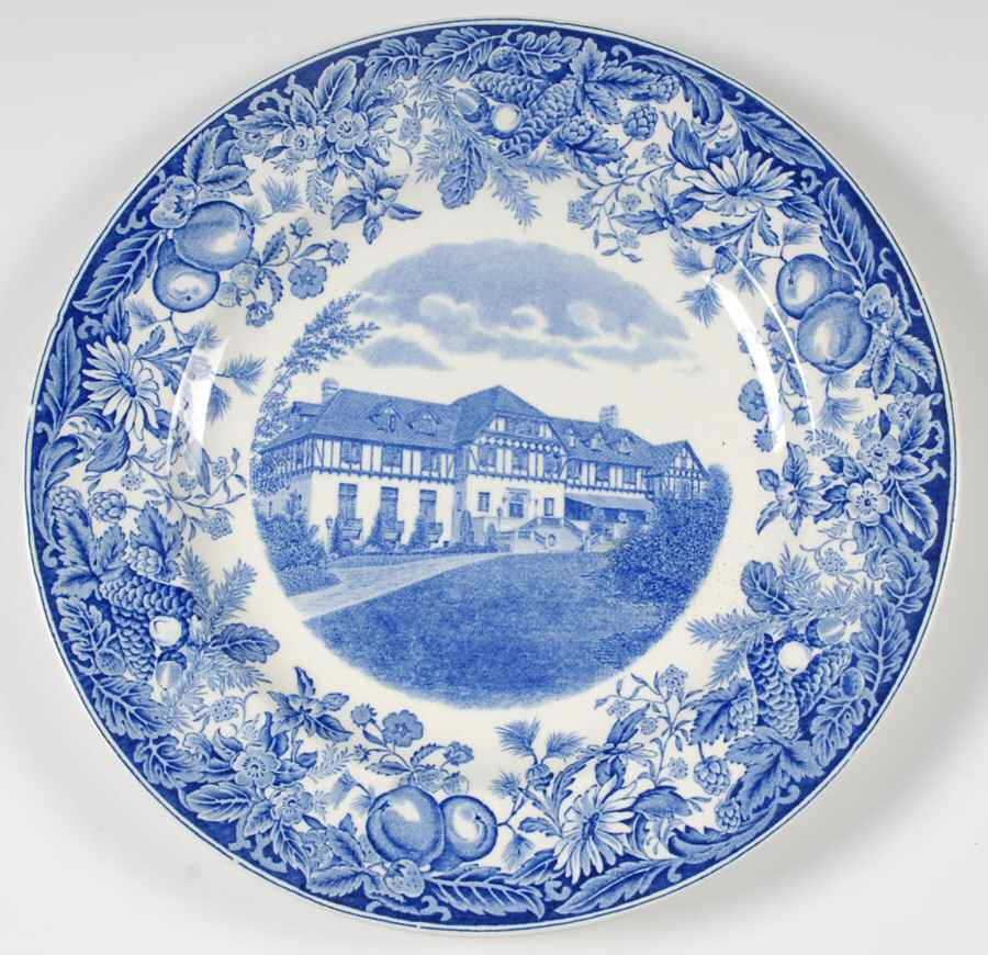 Vassar College Blue Dinner Plate by Wedgwood-1