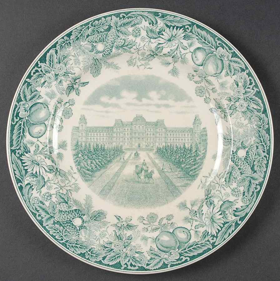Vassar College Green Dinner Plate by Wedgwood-1