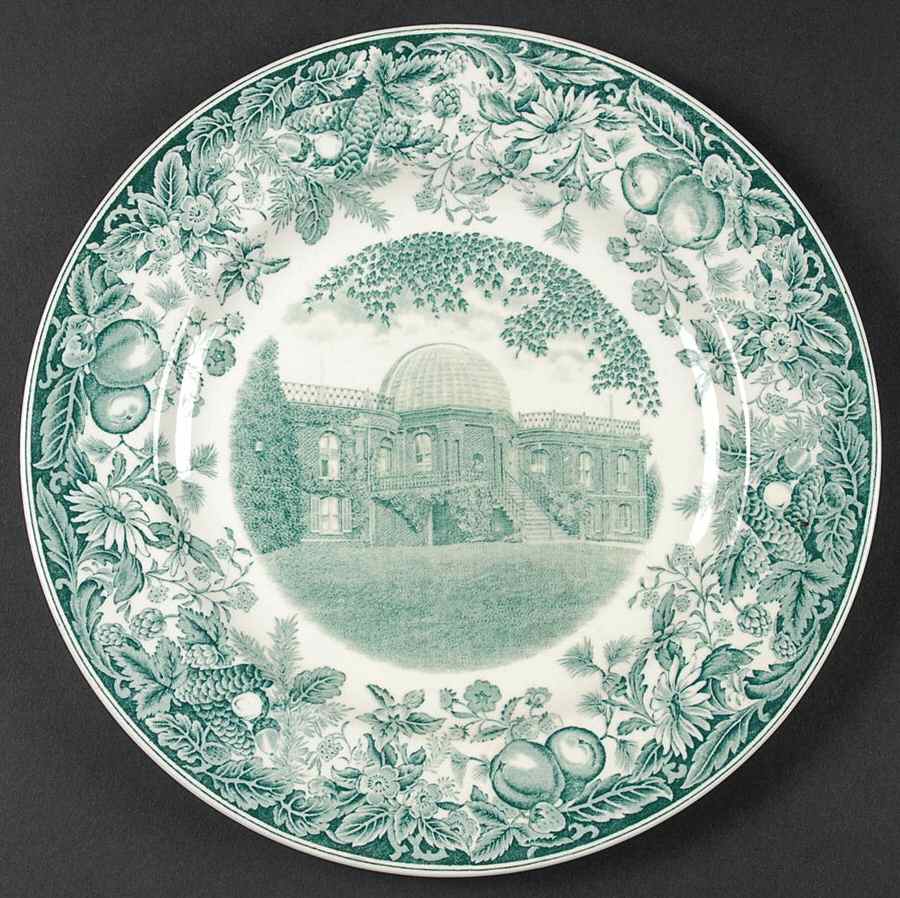 Vassar College Green Dinner Plate by Wedgwood-1