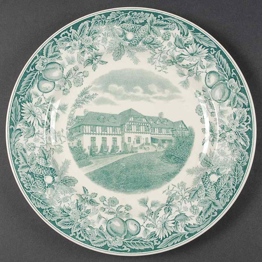 Vassar College Green Dinner Plate by Wedgwood-1