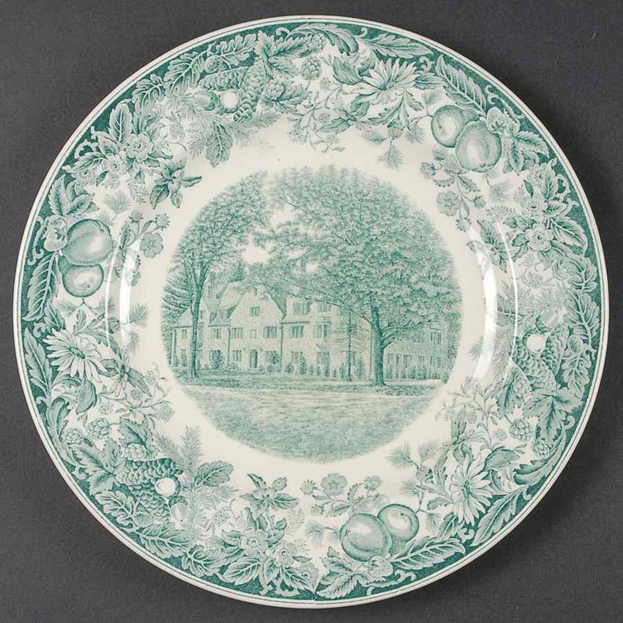 Vassar College Green Dinner Plate by Wedgwood-1