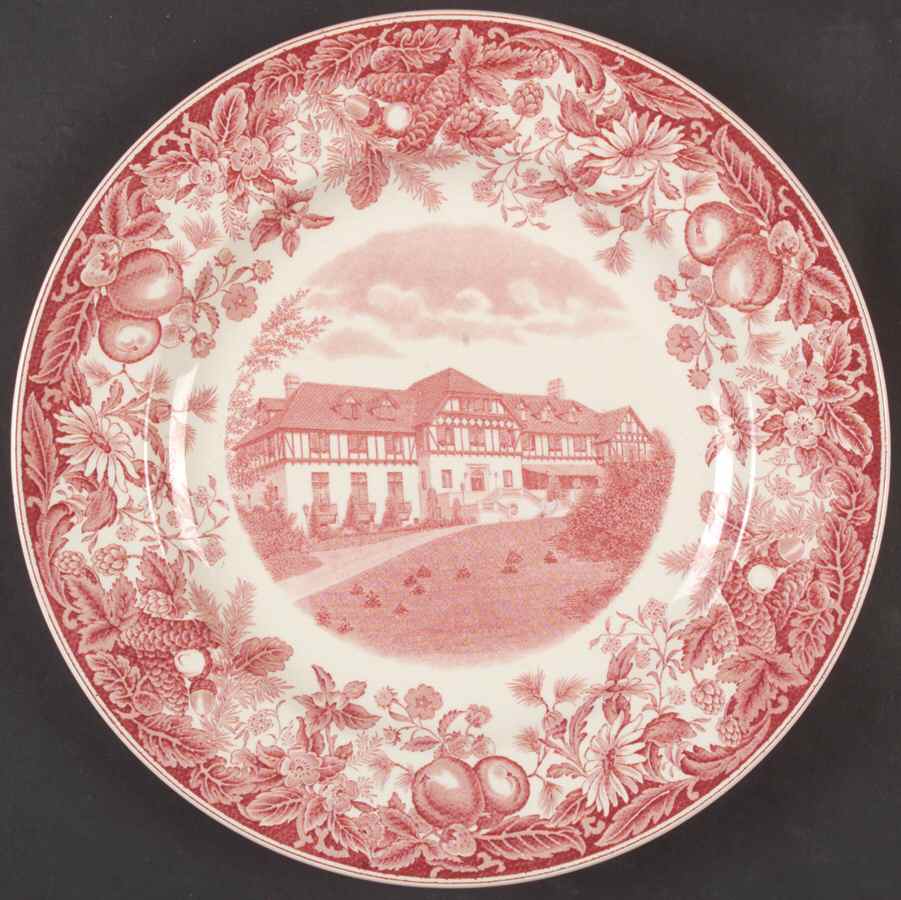 Vassar College Pink Dinner Plate by Wedgwood-1