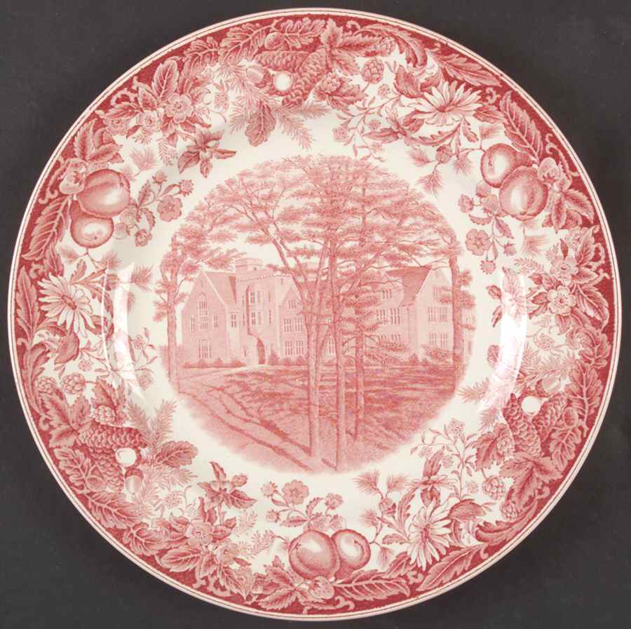 Vassar College Pink Dinner Plate by Wedgwood-1