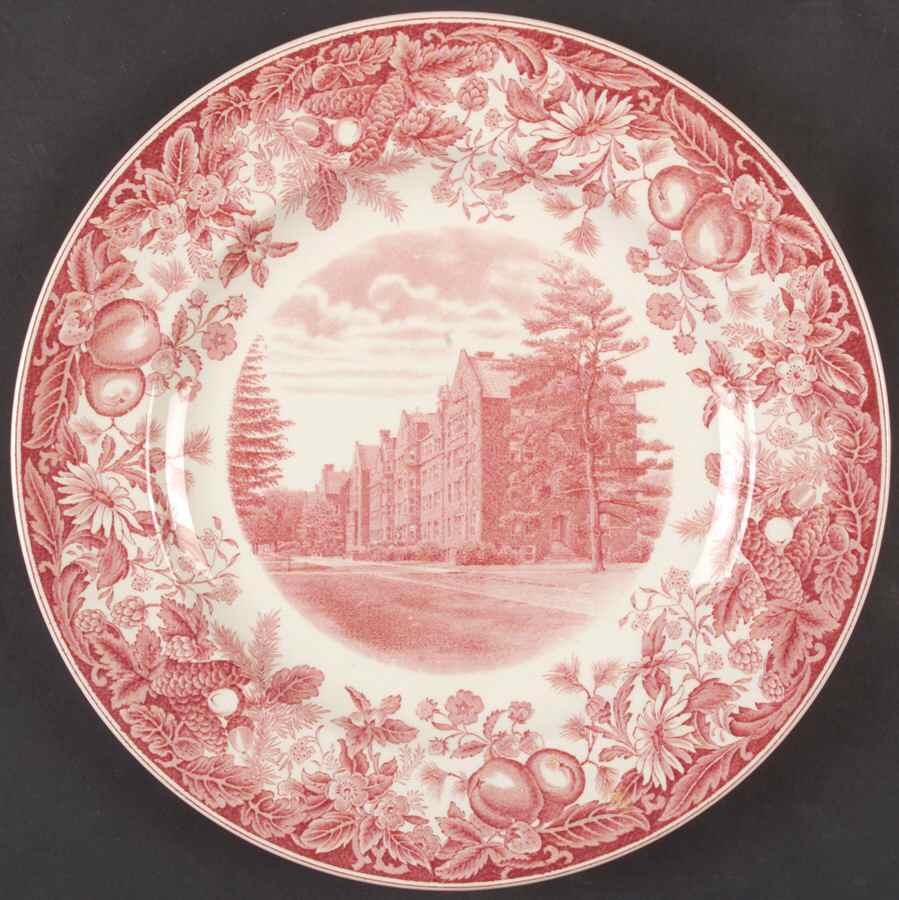 Vassar College Pink Dinner Plate by Wedgwood-1