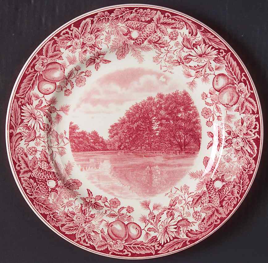 Vassar College Pink Dinner Plate by Wedgwood-1