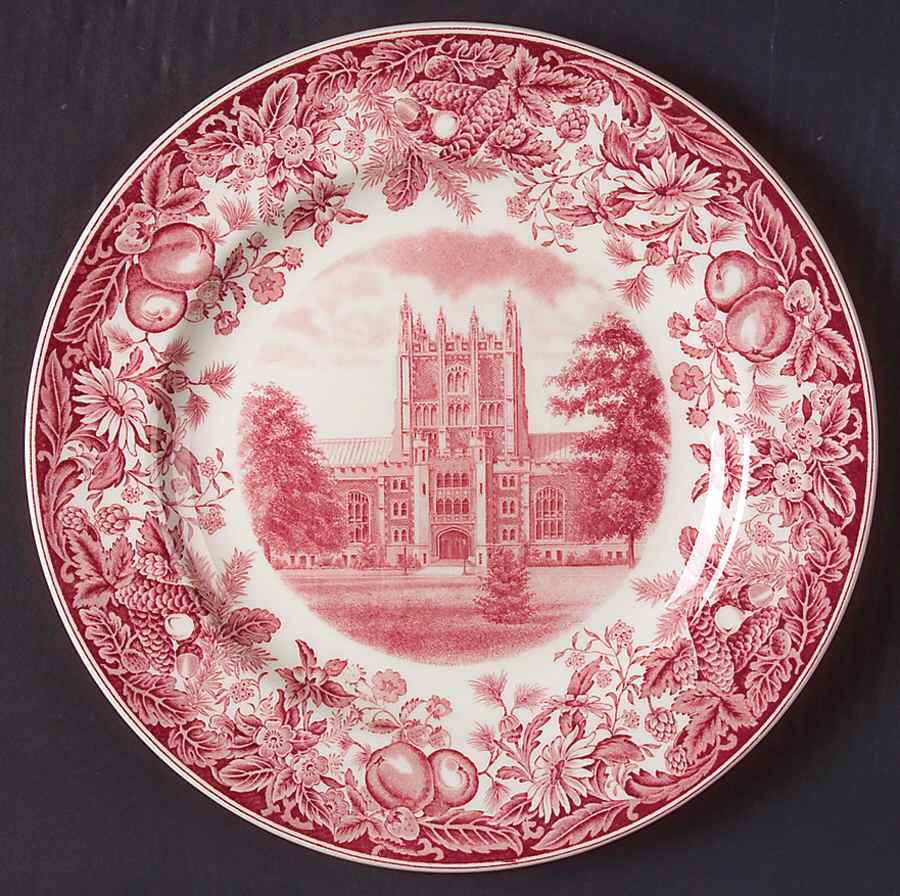 Vassar College Pink Dinner Plate by Wedgwood-1