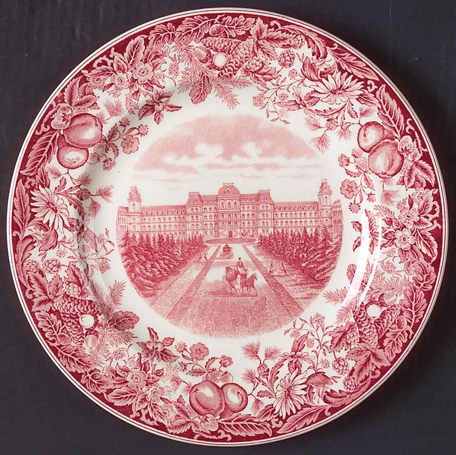 Vassar College Pink Dinner Plate by Wedgwood-1