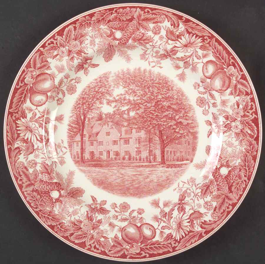 Vassar College Pink Dinner Plate by Wedgwood-1
