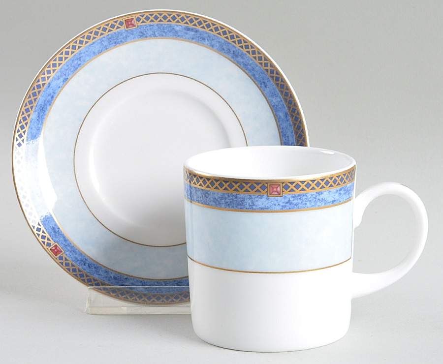 Valencia Flat Cup & Saucer Set by Wedgwood-1