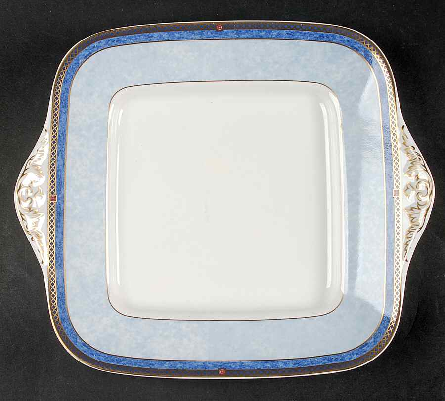 Valencia Square Handled Cake Plate by Wedgwood-1