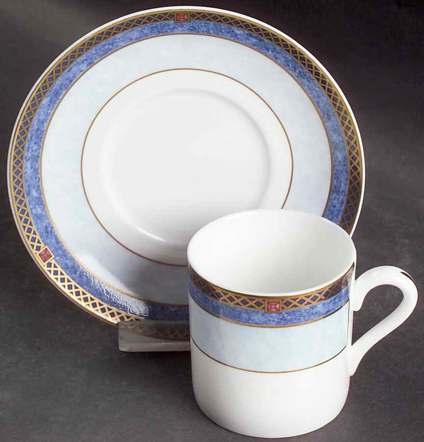 Valencia Bond Shape Demitasse Cup and Saucer Set by Wedgwood-1