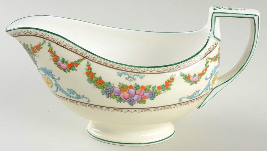 Ventnor (Ivory Background) Gravy Boat by Wedgwood-1