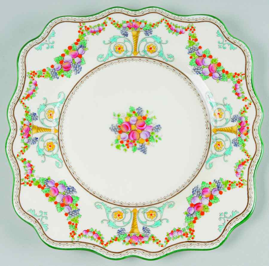 Ventnor (Ivory Background) Square Salad Plate by Wedgwood-1
