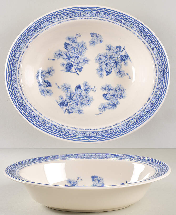 Vintage Blue 10" Oval Vegetable Bowl by Wedgwood-1