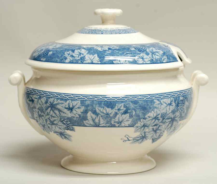 Vintage Blue Tureen &  Lid by Wedgwood-1