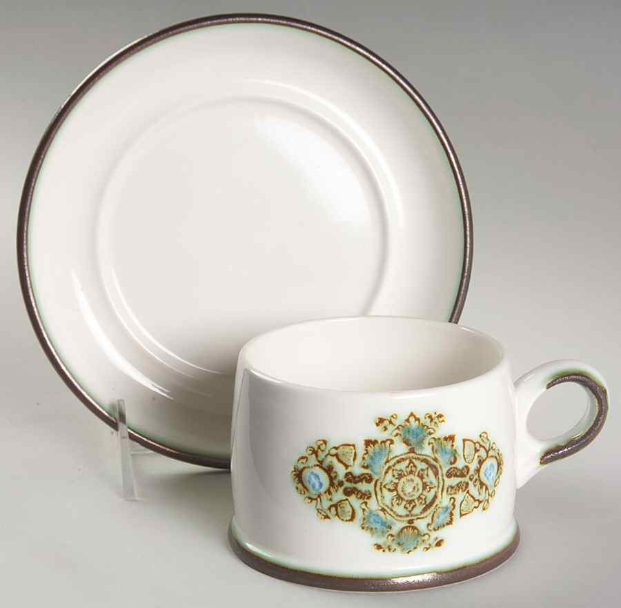 Victoria Flat Cup & Saucer Set by Wedgwood-1