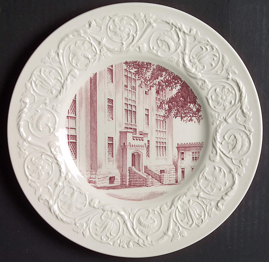 Virginia Military Institute Mulberry Luncheon Plate by Wedgwood-1