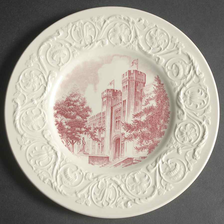 Virginia Military Institute Mulberry Luncheon Plate by Wedgwood-1