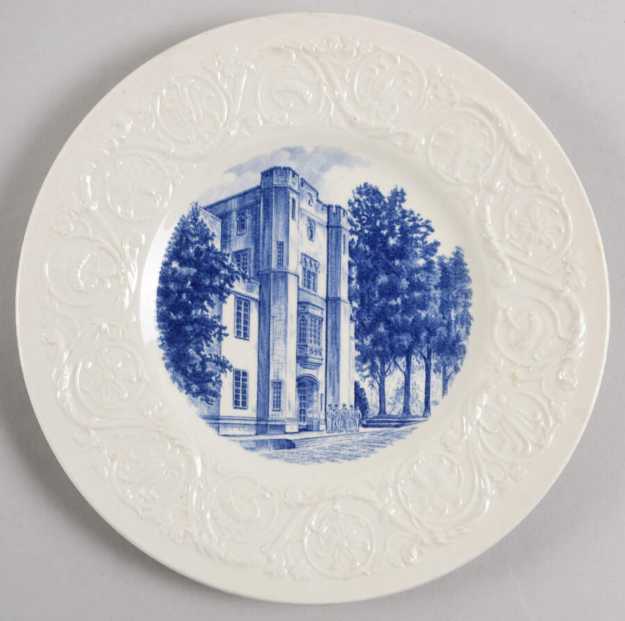 Virginia Military Institute Blue Luncheon Plate by Wedgwood-1
