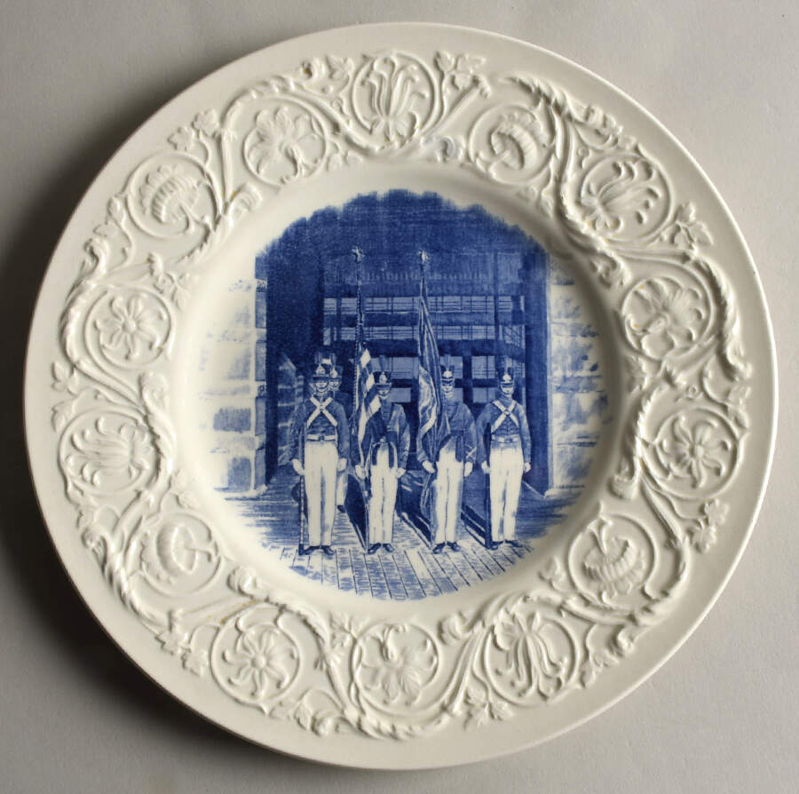 Virginia Military Institute Blue Luncheon Plate by Wedgwood-1