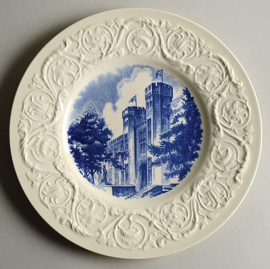 Virginia Military Institute Blue Luncheon Plate by Wedgwood-1