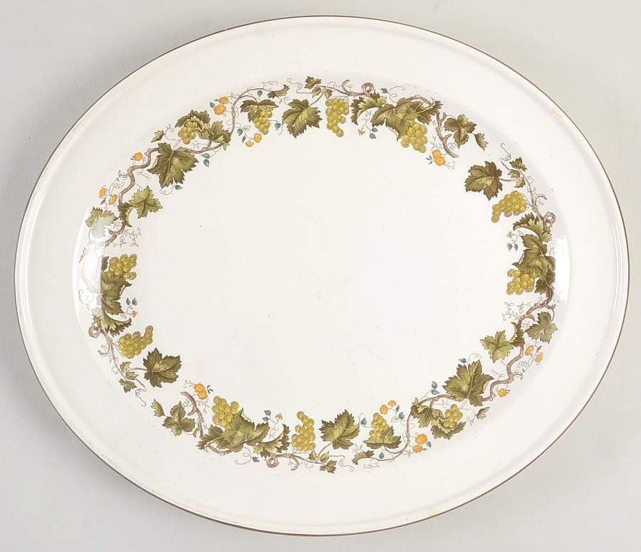 Vine (Croft) 11" Oval Serving Platter by Wedgwood-1