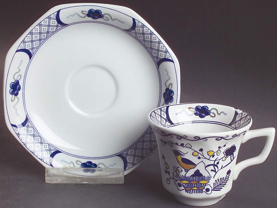 Volendam Flat Demitasse Cup & Saucer Set by Wedgwood-1
