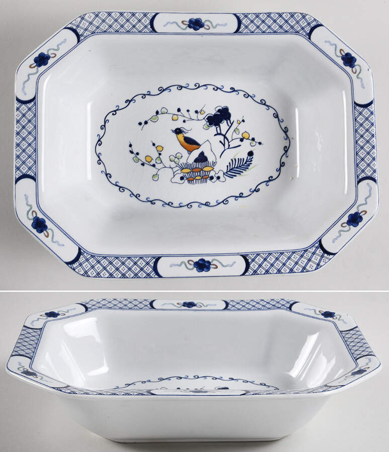 Volendam 10" Oval Vegetable Bowl by Wedgwood-1