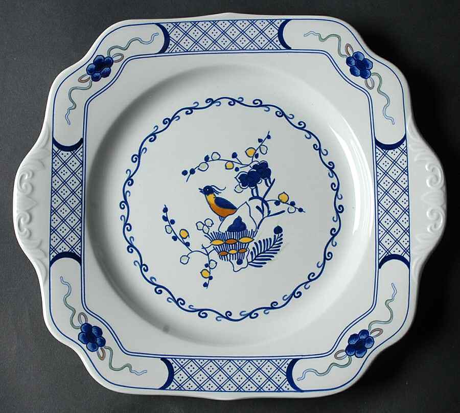 Volendam Square Handled Cake Plate by Wedgwood-1