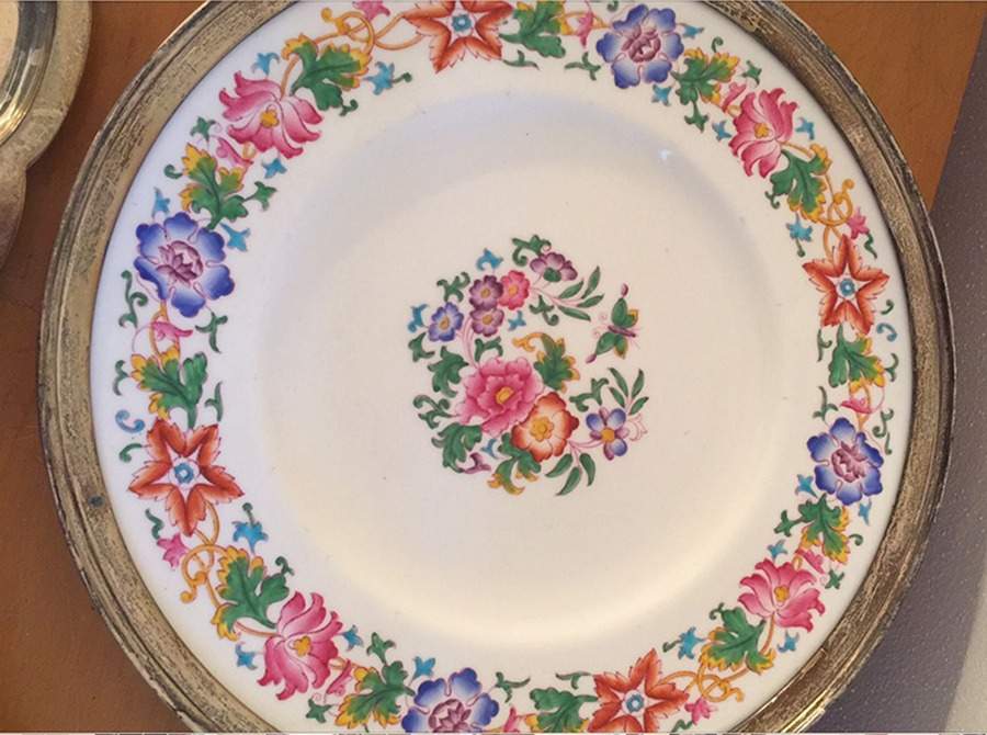 W286 Sterling Rim Dinner Plate by Wedgwood-1