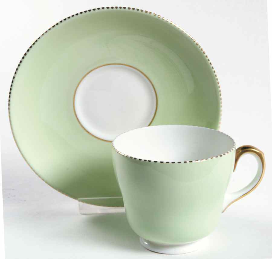 April Green Footed Cup & Saucer Set by Wedgwood-1
