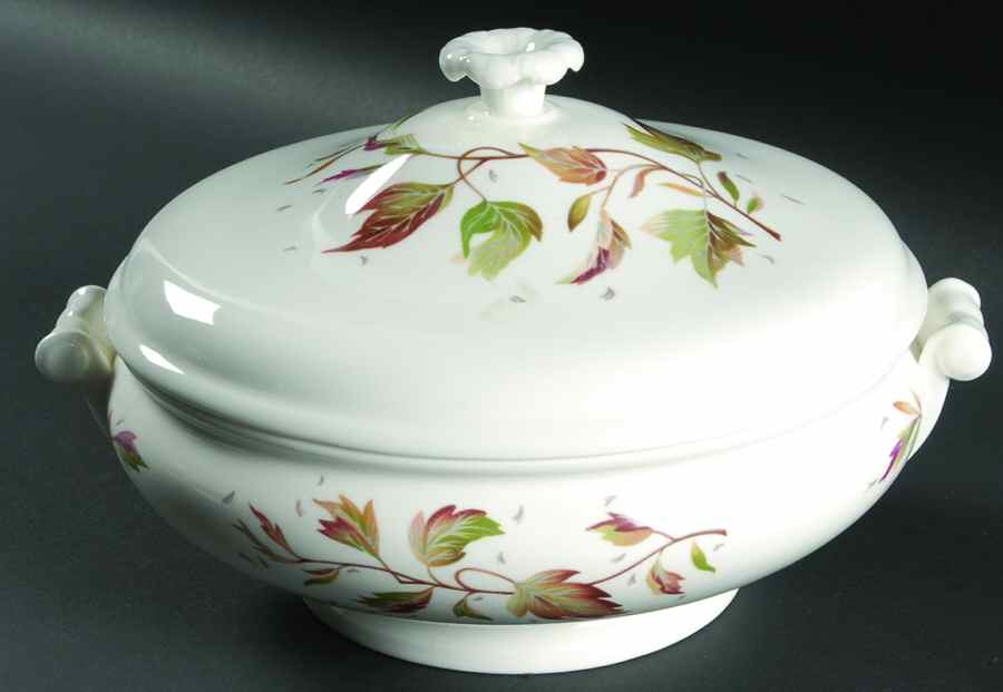 Wakefield (Bone, Coupe) Round Covered Vegetable by Wedgwood-1