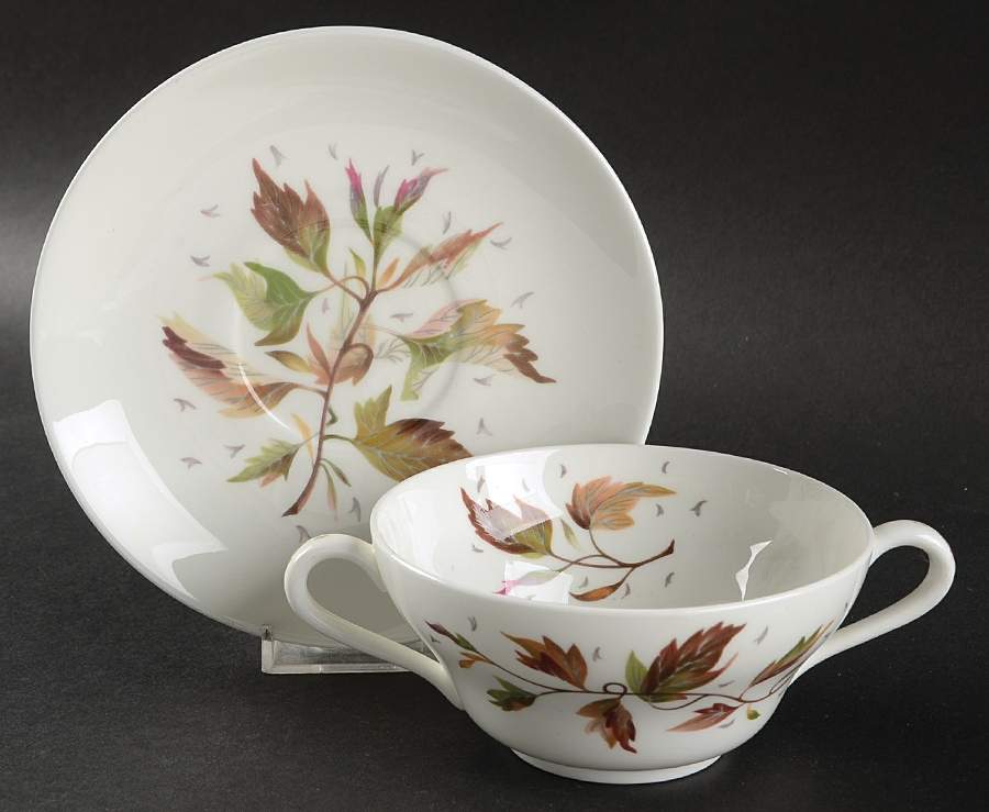 Wakefield (Bone, Coupe) Flat Cream Soup Bowl & Saucer Set by Wedgwood-1
