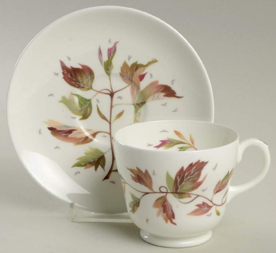 Wakefield (Bone, Coupe) Flat Cup & Saucer Set by Wedgwood-1