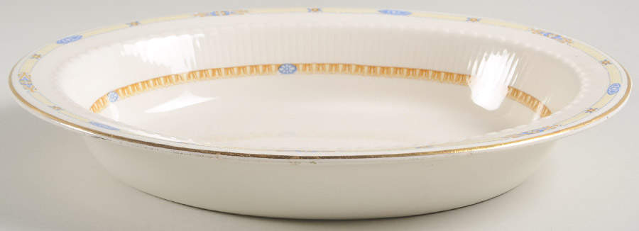 Wakefield (Imperial Ivory, Rim) 10" Oval Vegetable Bowl by Wedgwood-1