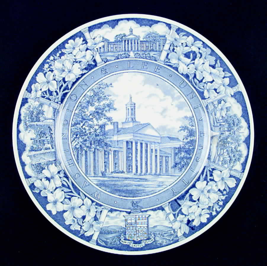 Washington and Lee University Blue Dinner Plate by Wedgwood-1