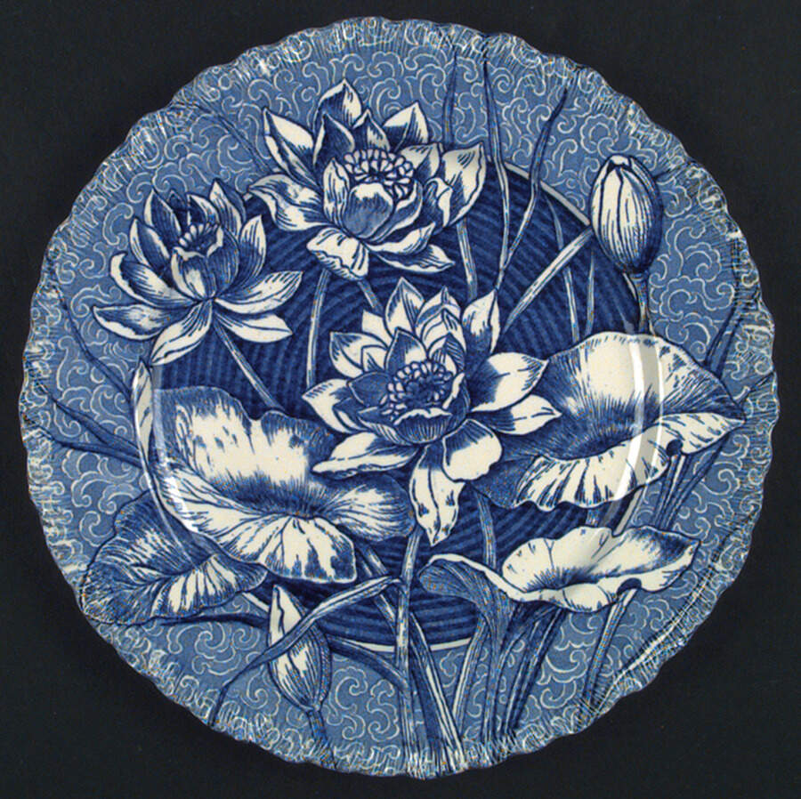 Water Lily Blue Luncheon Plate by Wedgwood-1