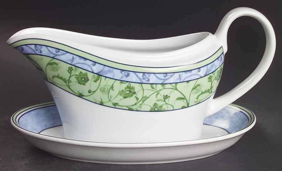 Watercolour Gravy Boat & Underplate/Relish by Wedgwood-1