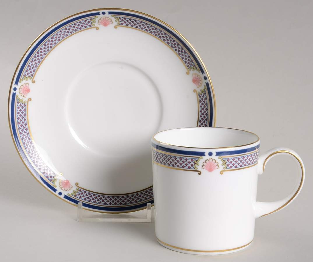 Waverley Can Shape Demitasse Cup and Saucer Set by Wedgwood-1