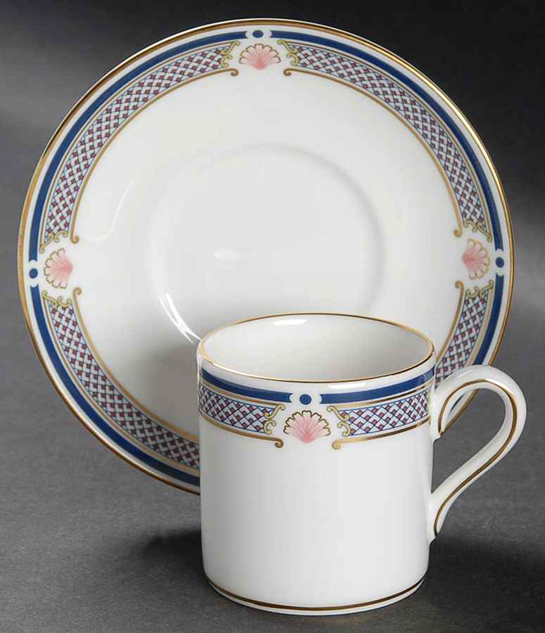 Waverley Bond Shape Demitasse Cup and Saucer Set by Wedgwood-1