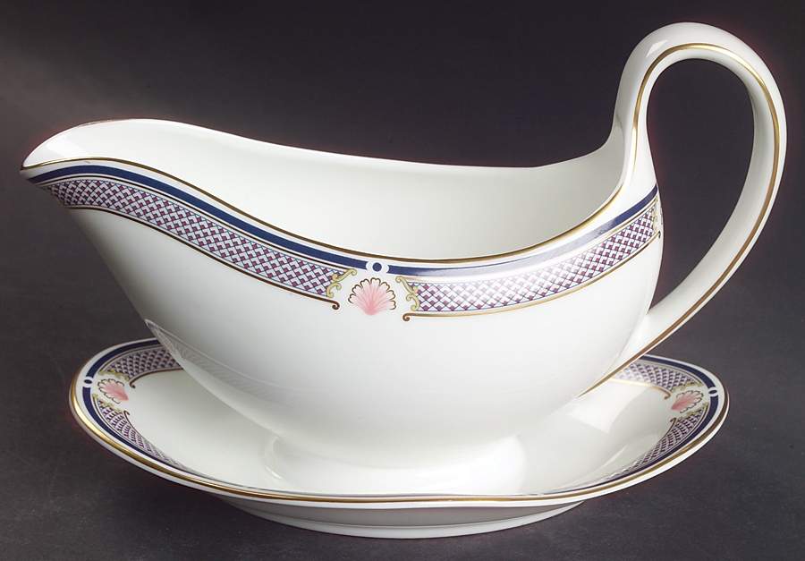 Waverley Gravy Boat with Attached Underplate by Wedgwood-1