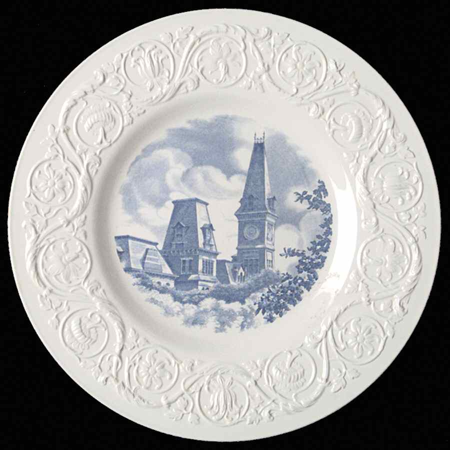 Wesleyan College Blue Dinner Plate by Wedgwood-1