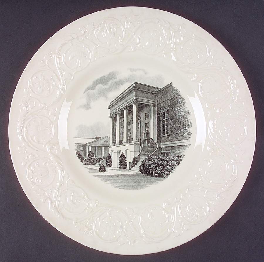 Wesleyan College Black Dinner Plate by Wedgwood-1
