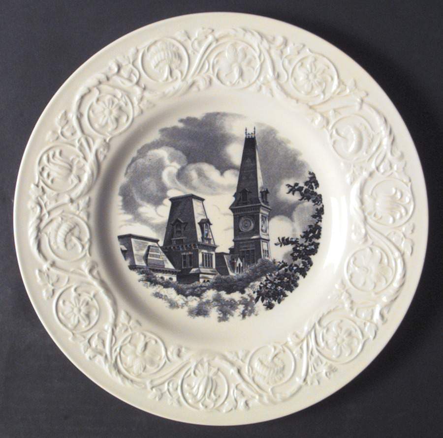Wesleyan College Black Dinner Plate by Wedgwood-1