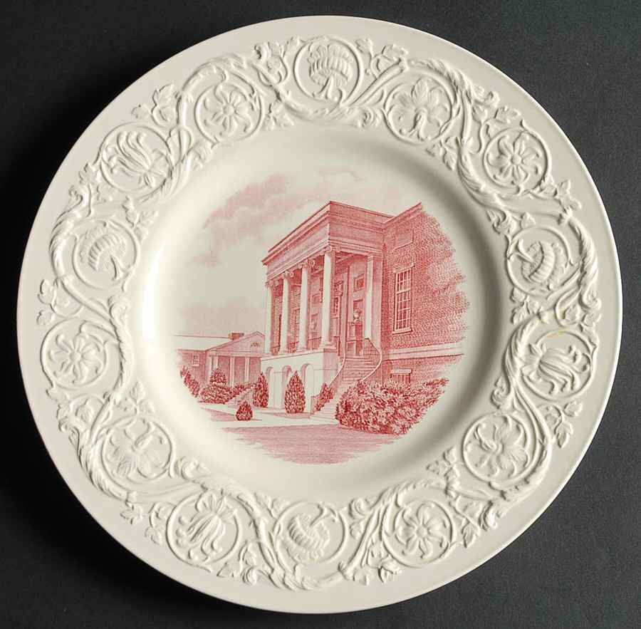 Wesleyan College Mulberry Dinner Plate by Wedgwood-1